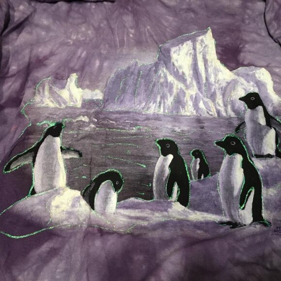The Mountain 1X Penguin Sparkled T Shirt 1X - Picture 7 of 7